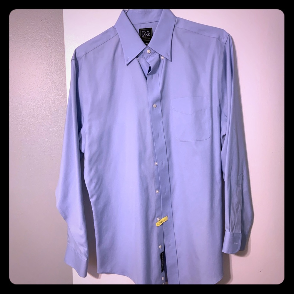 Jos A Banks Blue button down shirt.